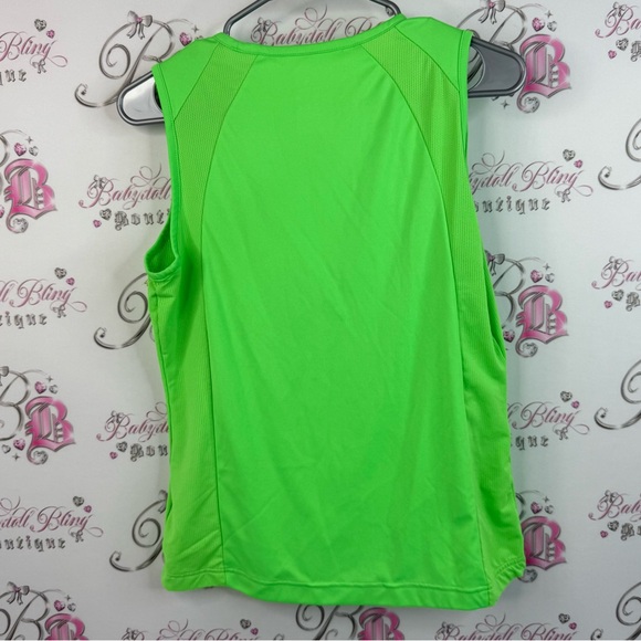 Adidas tank top stretchy, soft, neon, green Women's Vibrant Lime Tank Top - Picture 2 of 10